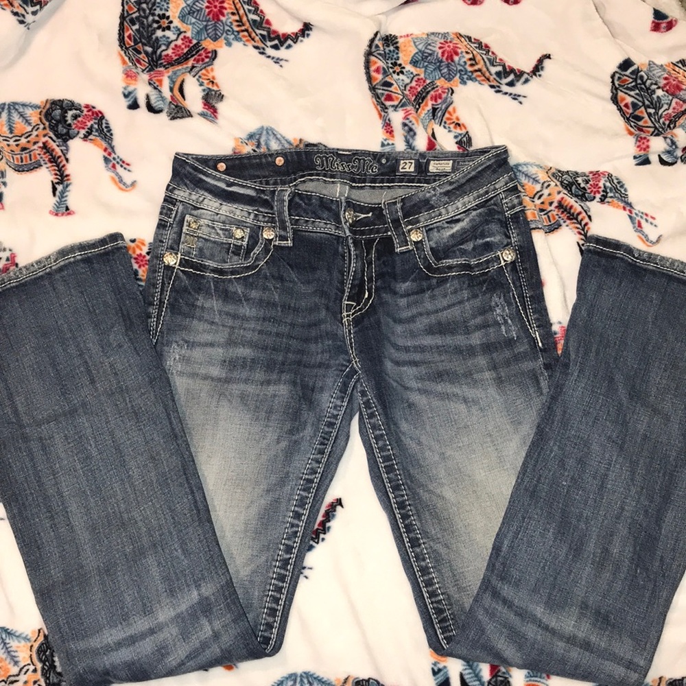 size 27 miss me bootcut jeans, inseam 31